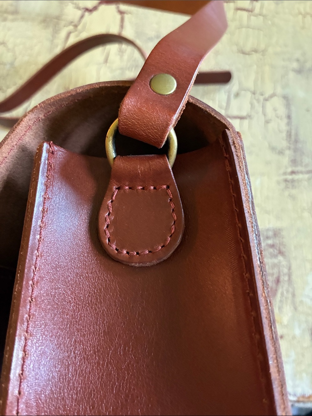 Portland Leather Crossbody Bag in Burgundy Brown - Picture 15 of 15